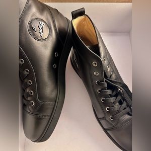 Christian Louboutin Men's Louis Leather High-Top Sneakers